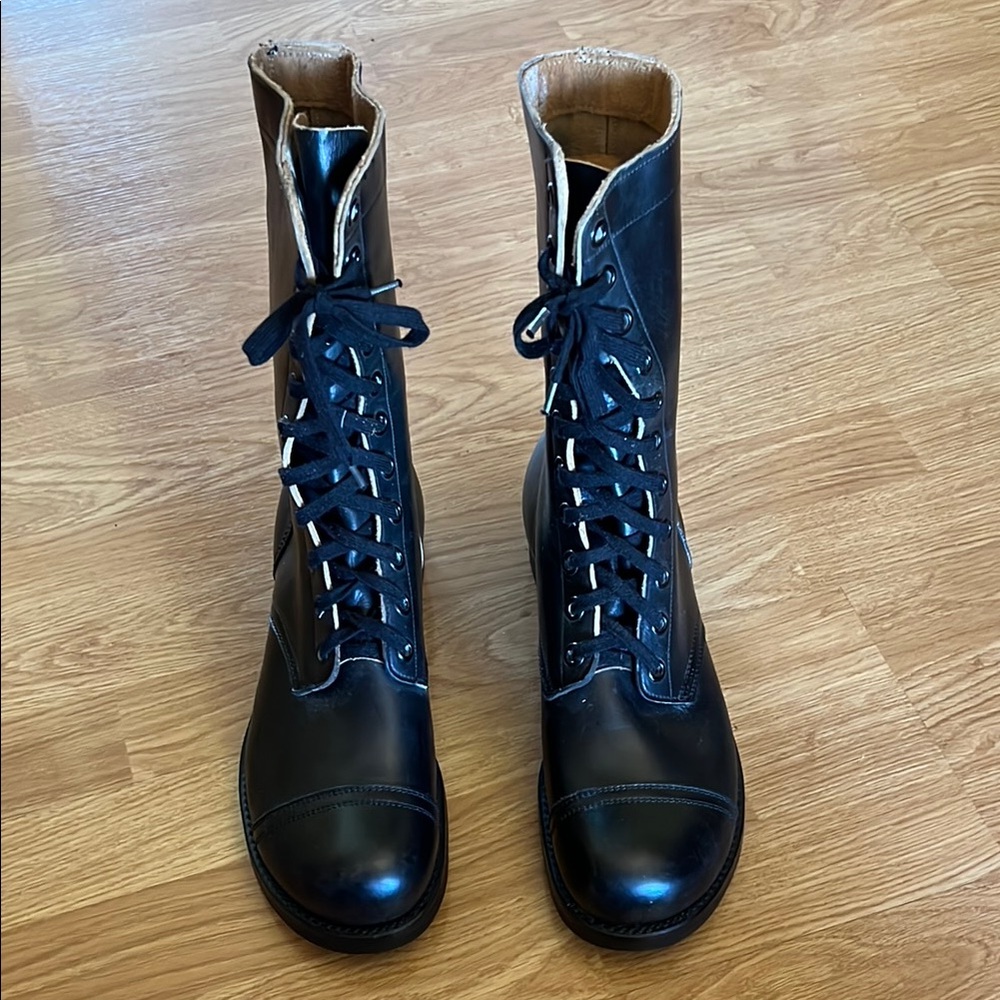 Vintage 1950’s International Shoe Co. Military Leather Jump Combat Boots Size 11